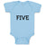 Baby Clothes Number Name 5 Silhouette Baby Bodysuits Boy & Girl Cotton