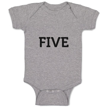 Baby Clothes Number Name 5 Silhouette Baby Bodysuits Boy & Girl Cotton