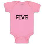 Baby Clothes Number Name 5 Silhouette Baby Bodysuits Boy & Girl Cotton