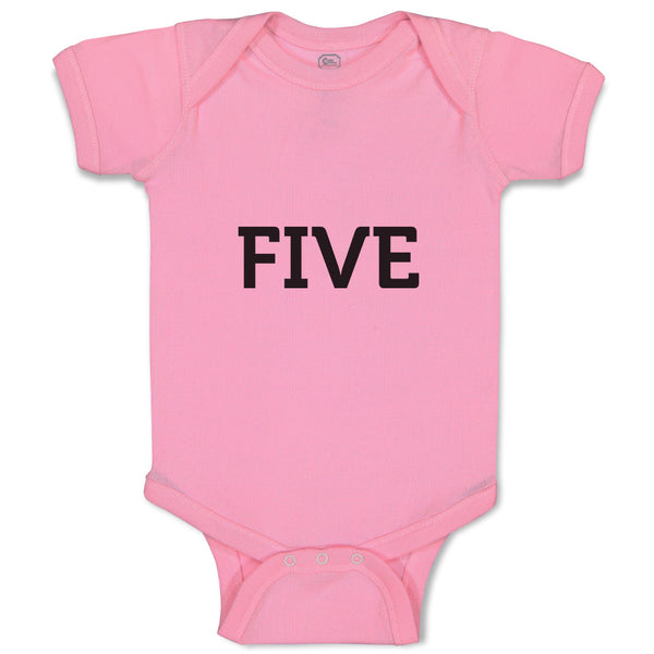 Baby Clothes Number Name 5 Silhouette Baby Bodysuits Boy & Girl Cotton