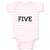 Baby Clothes Number Name 5 Silhouette Baby Bodysuits Boy & Girl Cotton