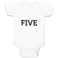 Baby Clothes Number Name 5 Silhouette Baby Bodysuits Boy & Girl Cotton