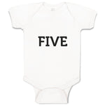 Baby Clothes Number Name 5 Silhouette Baby Bodysuits Boy & Girl Cotton