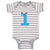 Baby Clothes Numeric 1 Shows Birthday Sign with Funny Face Baby Bodysuits Cotton