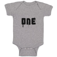 Baby Clothes 1 Numberic Name in Silhouette Baby Bodysuits Boy & Girl Cotton