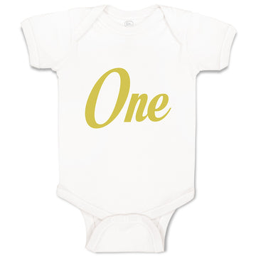 Baby Clothes Golden 1 Birthday Celebration Age Baby Bodysuits Boy & Girl Cotton