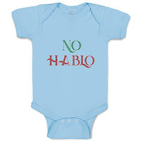 Baby Clothes No Hablo An Foreign Language Baby Bodysuits Boy & Girl Cotton
