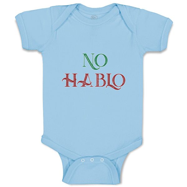 Baby Clothes No Hablo An Foreign Language Baby Bodysuits Boy & Girl Cotton