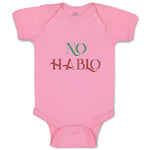 Baby Clothes No Hablo An Foreign Language Baby Bodysuits Boy & Girl Cotton