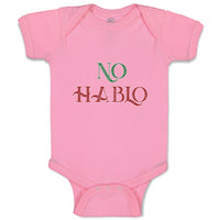 Baby Clothes No Hablo An Foreign Language Baby Bodysuits Boy & Girl Cotton