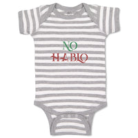 Baby Clothes No Hablo An Foreign Language Baby Bodysuits Boy & Girl Cotton