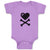 Baby Clothes Crossbone Hearth with Bow Baby Bodysuits Boy & Girl Cotton