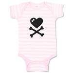 Baby Clothes Crossbone Hearth with Bow Baby Bodysuits Boy & Girl Cotton