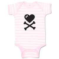 Baby Clothes Crossbone Hearth with Bow Baby Bodysuits Boy & Girl Cotton