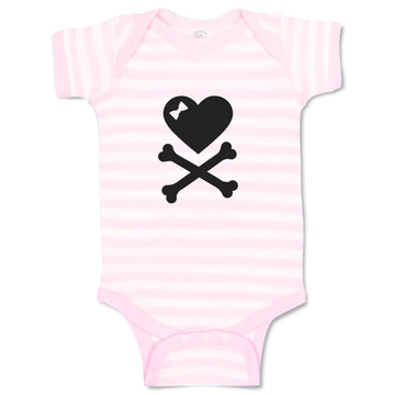 Baby Clothes Crossbone Hearth with Bow Baby Bodysuits Boy & Girl Cotton