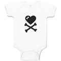 Baby Clothes Crossbone Hearth with Bow Baby Bodysuits Boy & Girl Cotton
