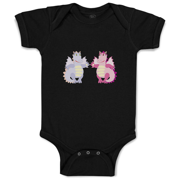 Baby Clothes Dinosaur Couple Animals Dinosaurs Baby Bodysuits Boy & Girl Cotton