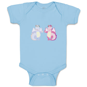 Baby Clothes Dinosaur Couple Animals Dinosaurs Baby Bodysuits Boy & Girl Cotton