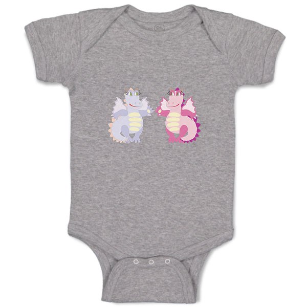 Baby Clothes Dinosaur Couple Animals Dinosaurs Baby Bodysuits Boy & Girl Cotton