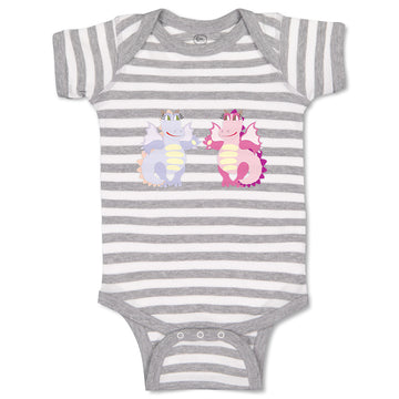 Baby Clothes Dinosaur Couple Animals Dinosaurs Baby Bodysuits Boy & Girl Cotton