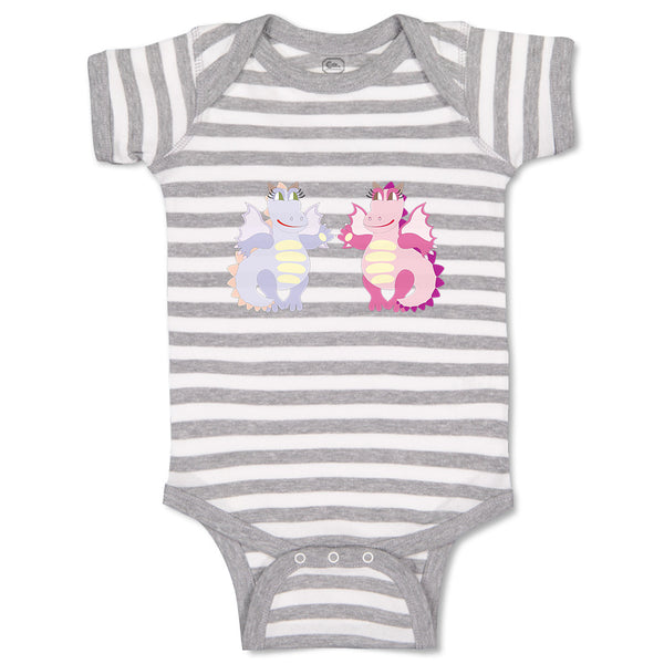 Baby Clothes Dinosaur Couple Animals Dinosaurs Baby Bodysuits Boy & Girl Cotton