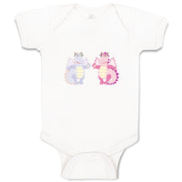 Baby Clothes Dinosaur Couple Animals Dinosaurs Baby Bodysuits Boy & Girl Cotton