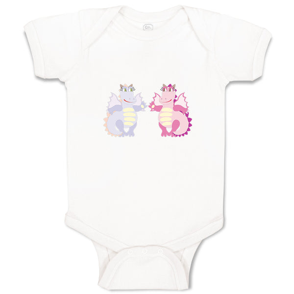 Baby Clothes Dinosaur Couple Animals Dinosaurs Baby Bodysuits Boy & Girl Cotton