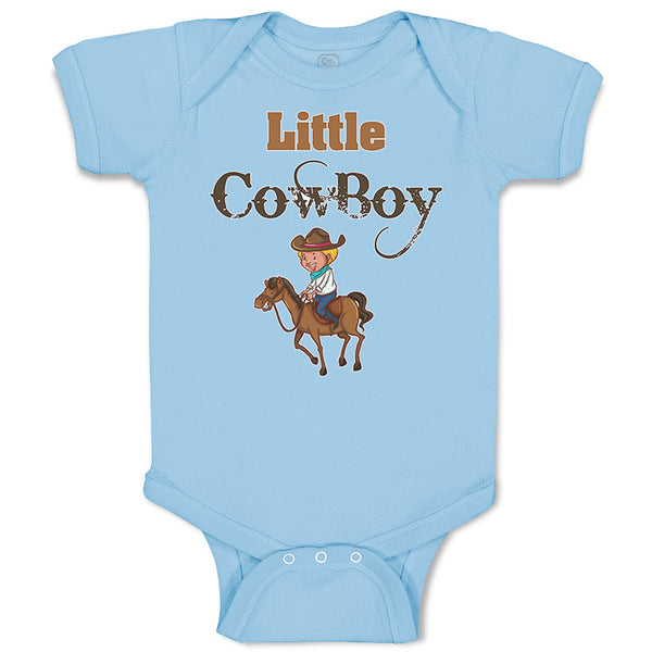 Baby Clothes Little Cowboy Western Baby Bodysuits Boy & Girl Cotton