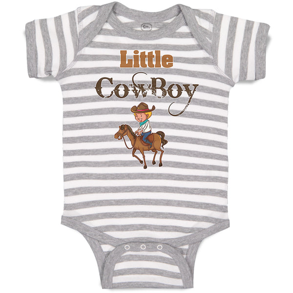 Baby Clothes Little Cowboy Western Baby Bodysuits Boy & Girl Cotton