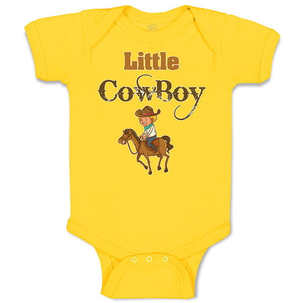 Baby Clothes Little Cowboy Western Baby Bodysuits Boy & Girl Cotton