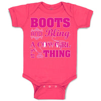 Baby Clothes Boots and Bling Cowgirl Thing Western Baby Bodysuits Cotton