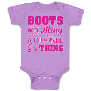 Baby Clothes Boots and Bling Cowgirl Thing Western Baby Bodysuits Cotton