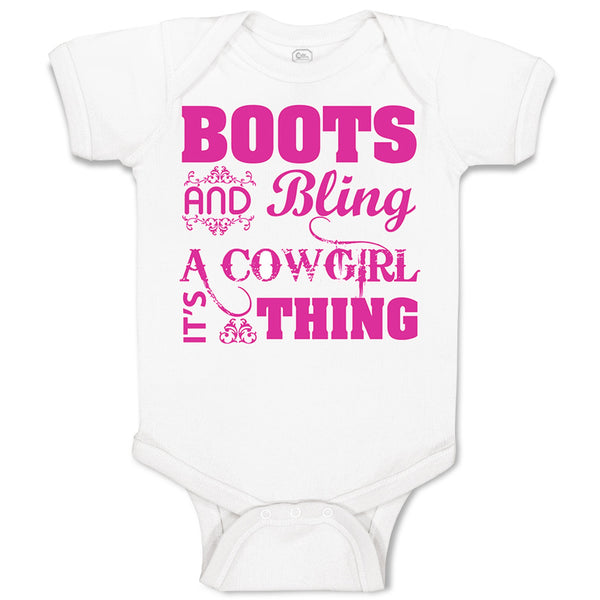 Baby Clothes Boots and Bling Cowgirl Thing Western Baby Bodysuits Cotton