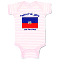 Baby Clothes I'M Not Yelling I Am Haitian Haiti Countries Baby Bodysuits Cotton
