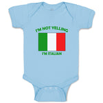 Baby Clothes I'M Not Yelling I Am Italian Italy Countries Baby Bodysuits Cotton