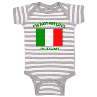 Baby Clothes I'M Not Yelling I Am Italian Italy Countries Baby Bodysuits Cotton