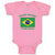 Baby Clothes I'M Not Yelling I Am Brazilian Brazil Countries Baby Bodysuits