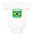 Baby Clothes I'M Not Yelling I Am Brazilian Brazil Countries Baby Bodysuits