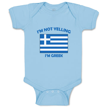 Baby Clothes I'M Not Yelling I Am Greek Greece Countries Baby Bodysuits Cotton