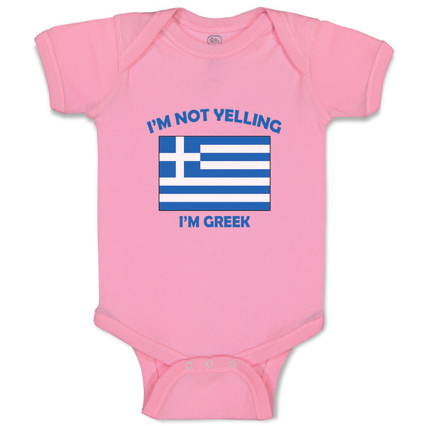 Baby Clothes I'M Not Yelling I Am Greek Greece Countries Baby Bodysuits Cotton