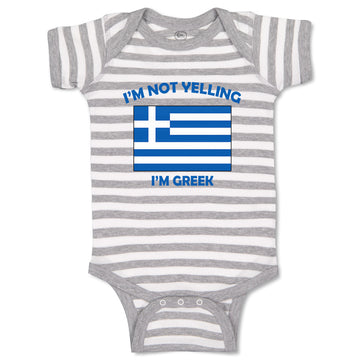 Baby Clothes I'M Not Yelling I Am Greek Greece Countries Baby Bodysuits Cotton