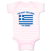 Baby Clothes I'M Not Yelling I Am Greek Greece Countries Baby Bodysuits Cotton