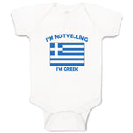 Baby Clothes I'M Not Yelling I Am Greek Greece Countries Baby Bodysuits Cotton