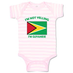 Baby Clothes I'M Not Yelling I Am Guyanese Guyana Countries Baby Bodysuits