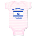 Baby Clothes I'M Not Yelling I Am Israeli Israel Countries Baby Bodysuits Cotton