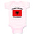 Baby Clothes I'M Not Yelling I Am Albanian Albania Countries Baby Bodysuits