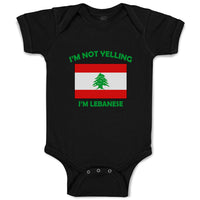 Baby Clothes I'M Not Yelling I Am Lebanese Lebanon Countries Baby Bodysuits