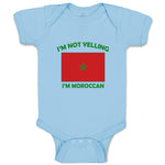 Baby Clothes I'M Not Yelling I Am Moroccan Morocco Countries Baby Bodysuits