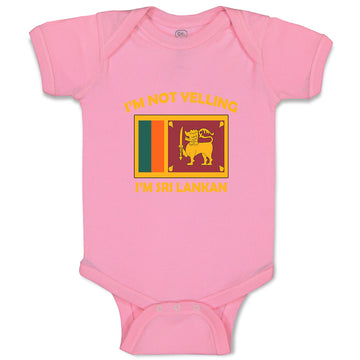 Baby Clothes I'M Not Yelling I Am Sri Lankan Countries Baby Bodysuits Cotton