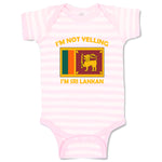 Baby Clothes I'M Not Yelling I Am Sri Lankan Countries Baby Bodysuits Cotton